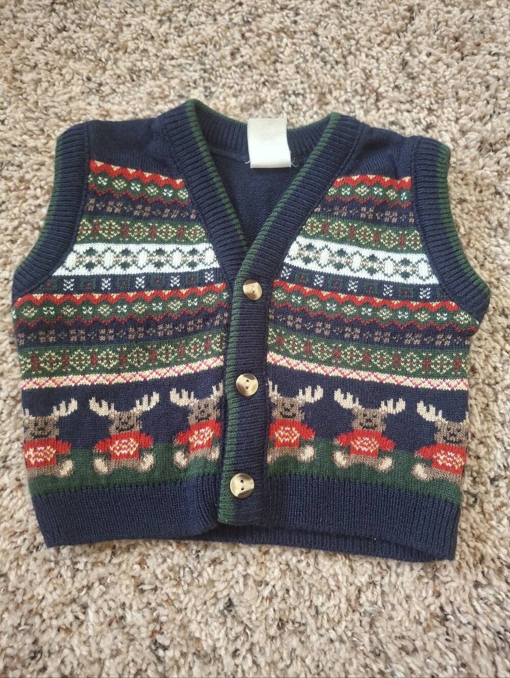 Kids Reindeer Knit Vest